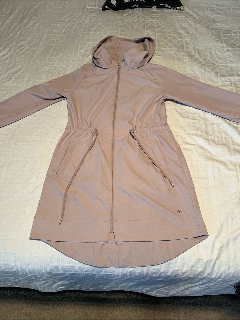 Women’s Hooded Long Jacket - Blush Pink